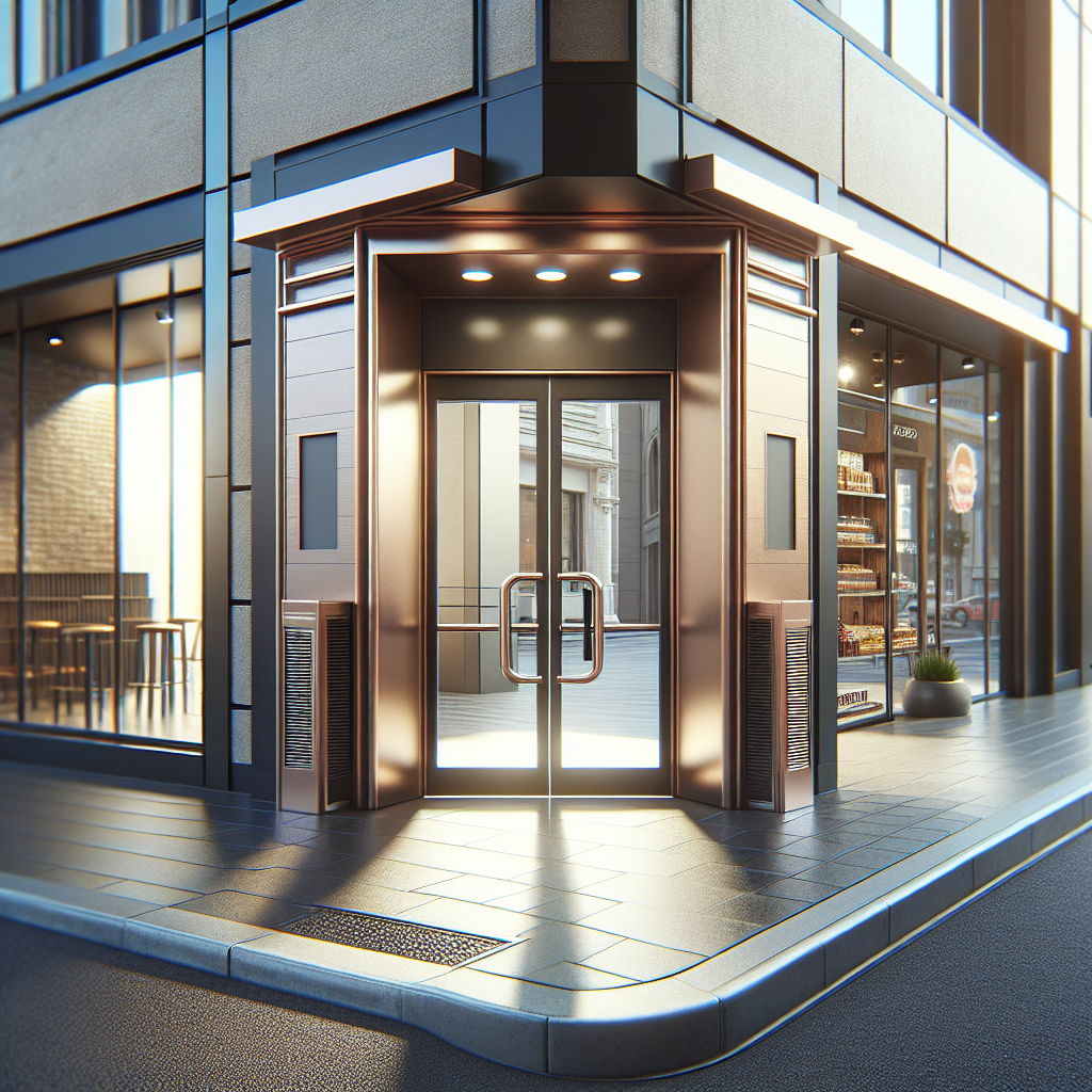 Realistic glass installation in a commercial environment.