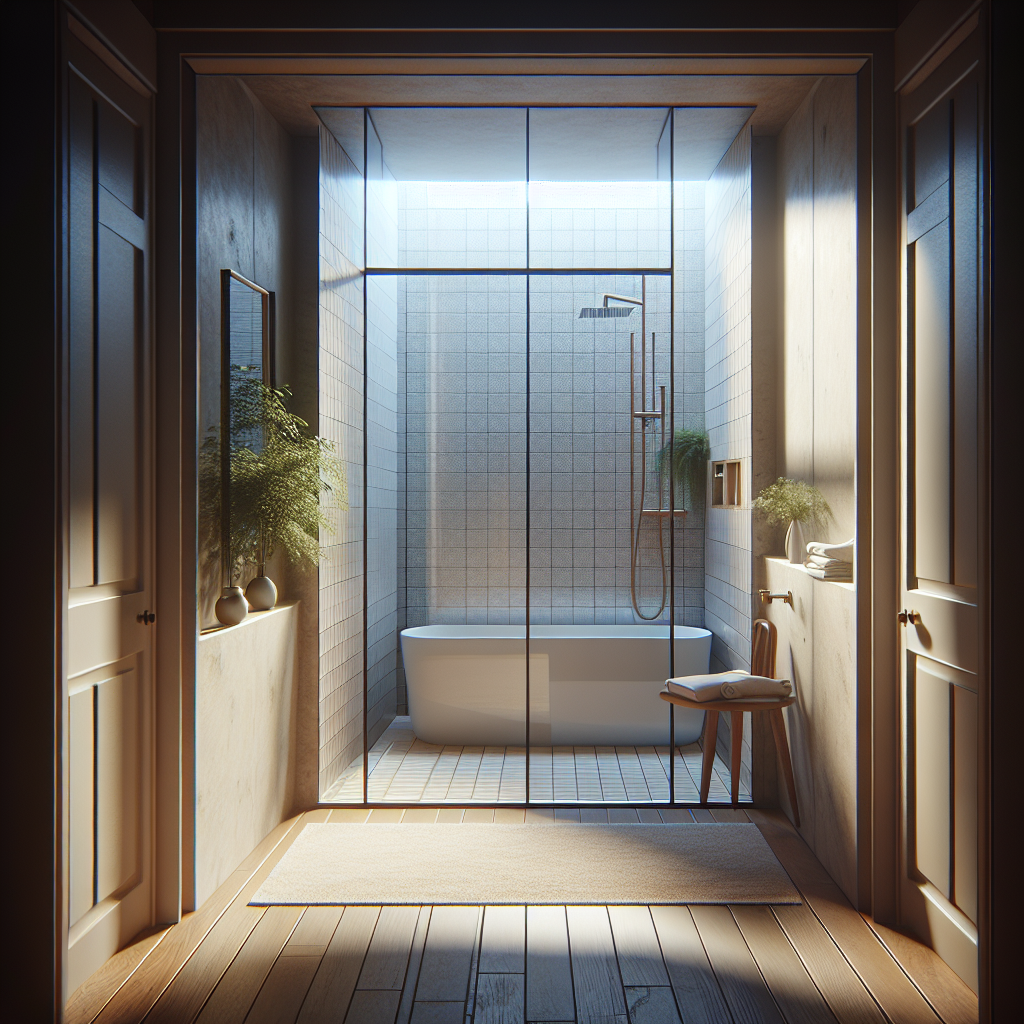 Impact-resistant glass shower with modern, sleek design and durable tempered glass, ideal for the bustling atmosphere of Las Vegas.
