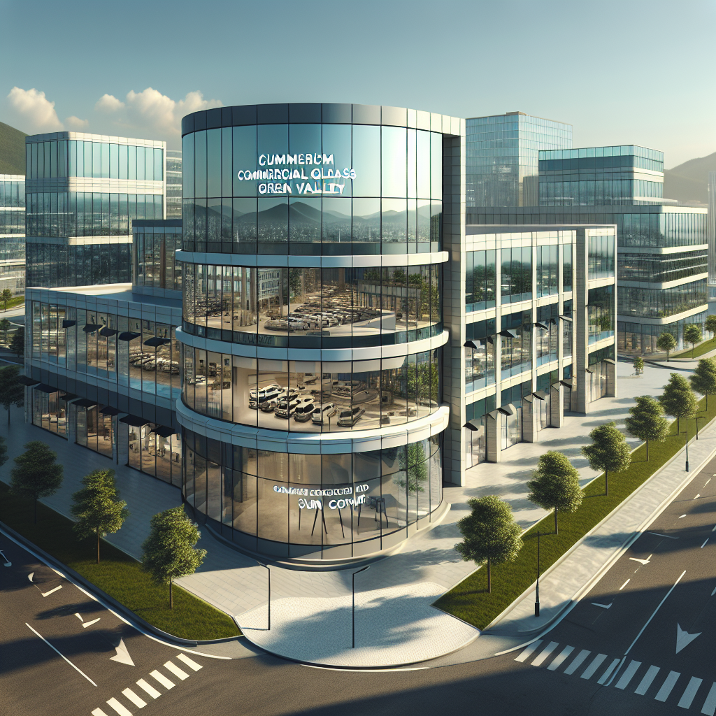 Custom commercial glass screens with tempered glass and aluminum frame, providing realistic reflections and natural light control.