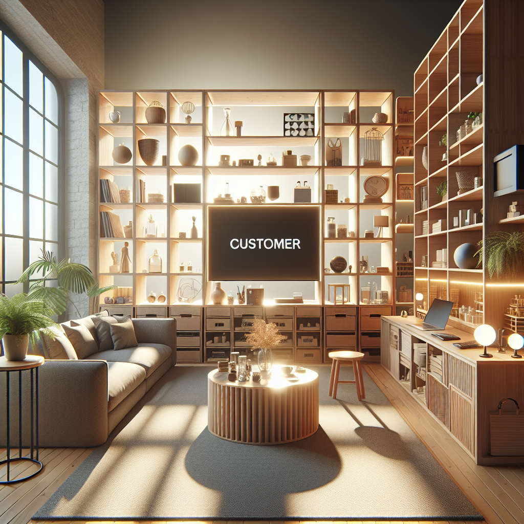 Photo-realistic tempered glass shelving installation with silicone seams and aluminum frame reflecting natural light in modern storefront.