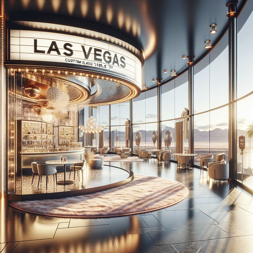 Photo-realistic custom glass installation with aluminum frame and silicone seams, perfect for enhancing any Las Vegas space.