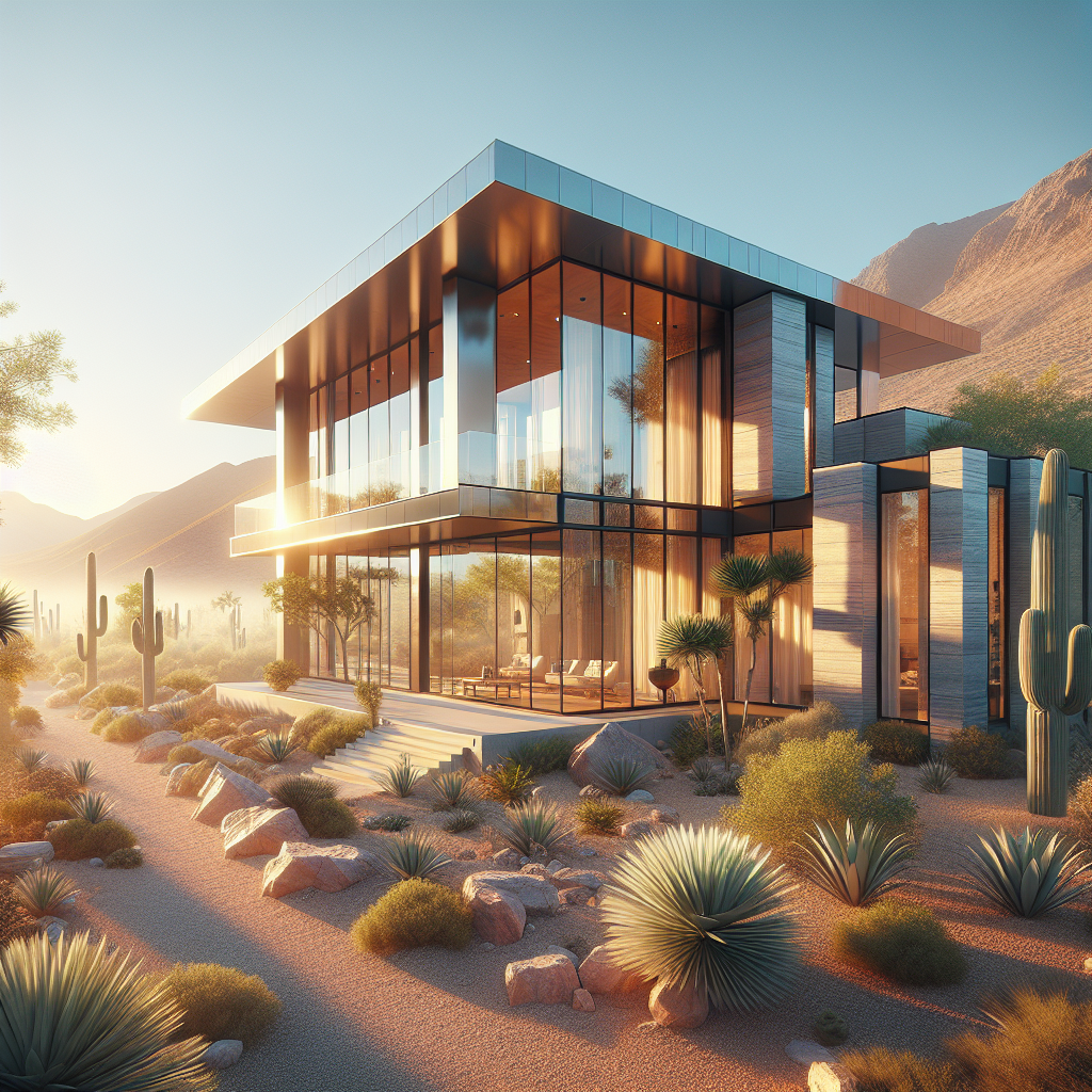 Realistic glass storefront reflecting city lights and surroundings.