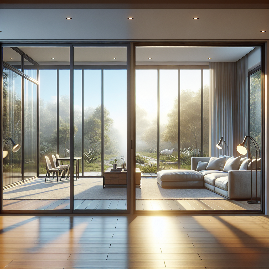 Photo-realistic frameless glass storefront installation, reflecting ambient light and offering unobstructed views.