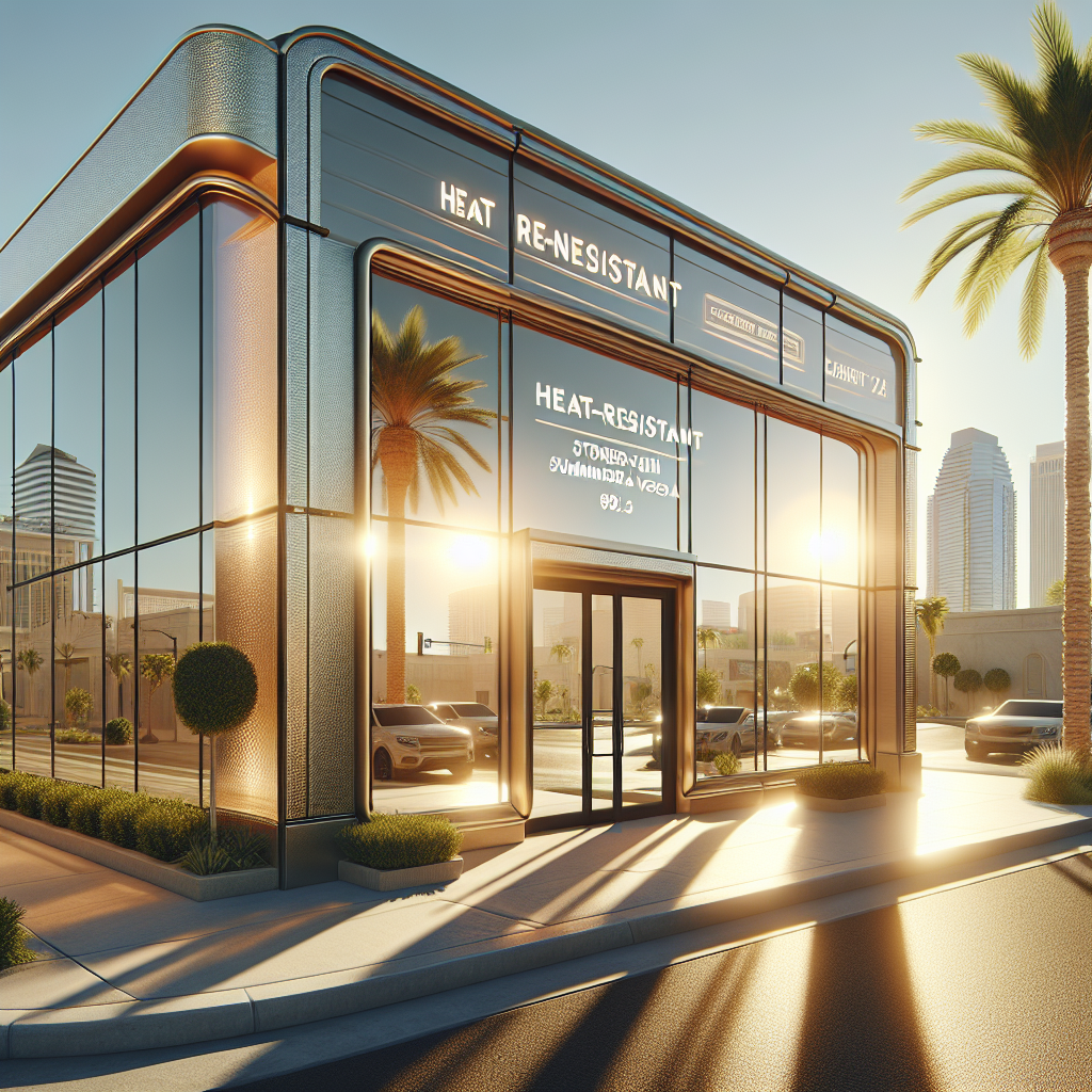 Photo-realistic heat-resistant retail storefront glass installation in Las Vegas. Durable, energy-efficient, and visually appealing.