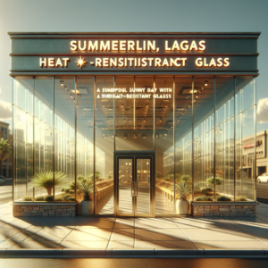 Realistic heat-resistant glass storefront installation in Summerlin, Las Vegas.