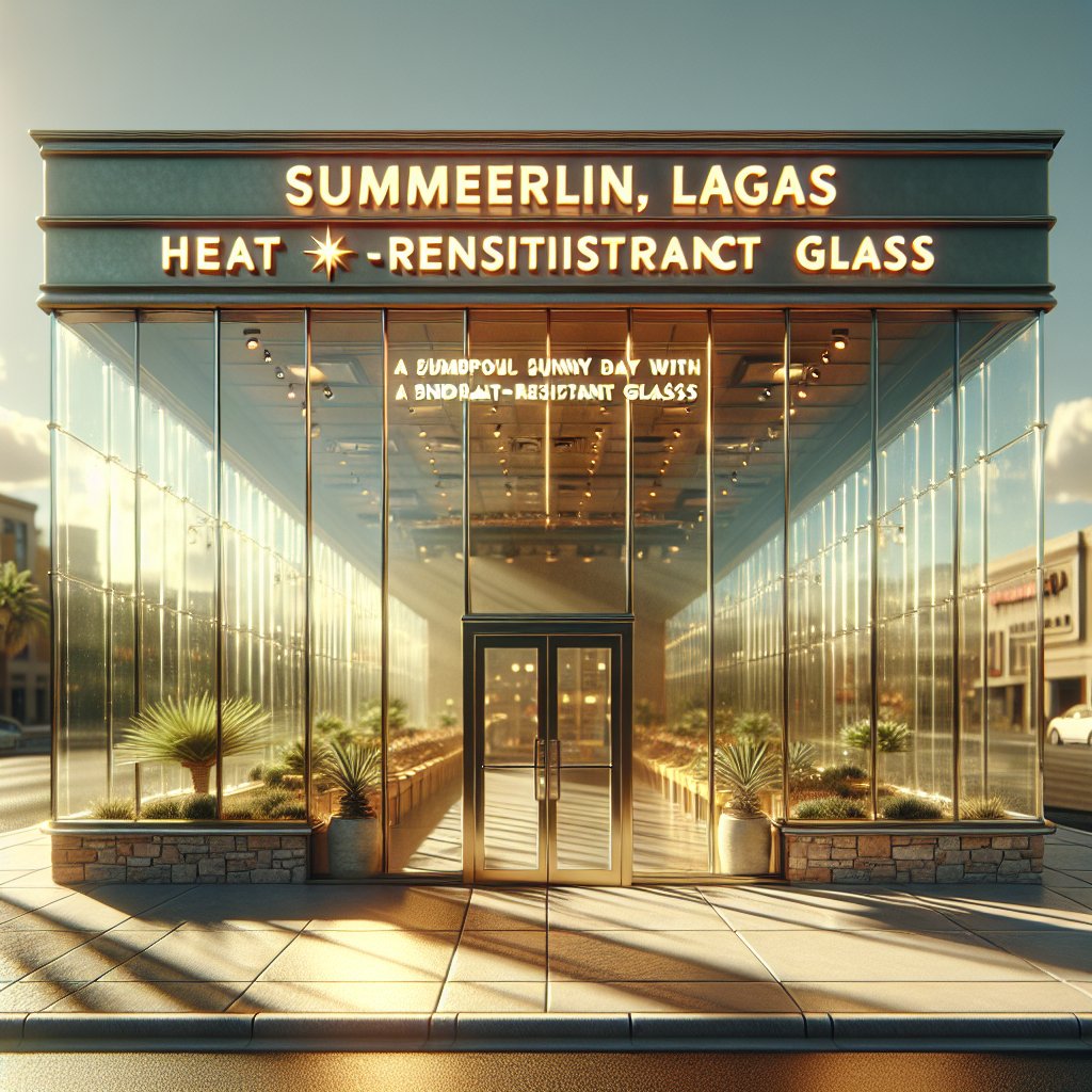 Realistic heat-resistant glass storefront installation in Summerlin, Las Vegas.