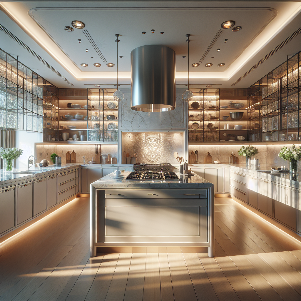 Photo-realistic glass backsplash installation in 89104 Las Vegas area. Custom designs and durable, stylish materials for luxury kitchen remodels.