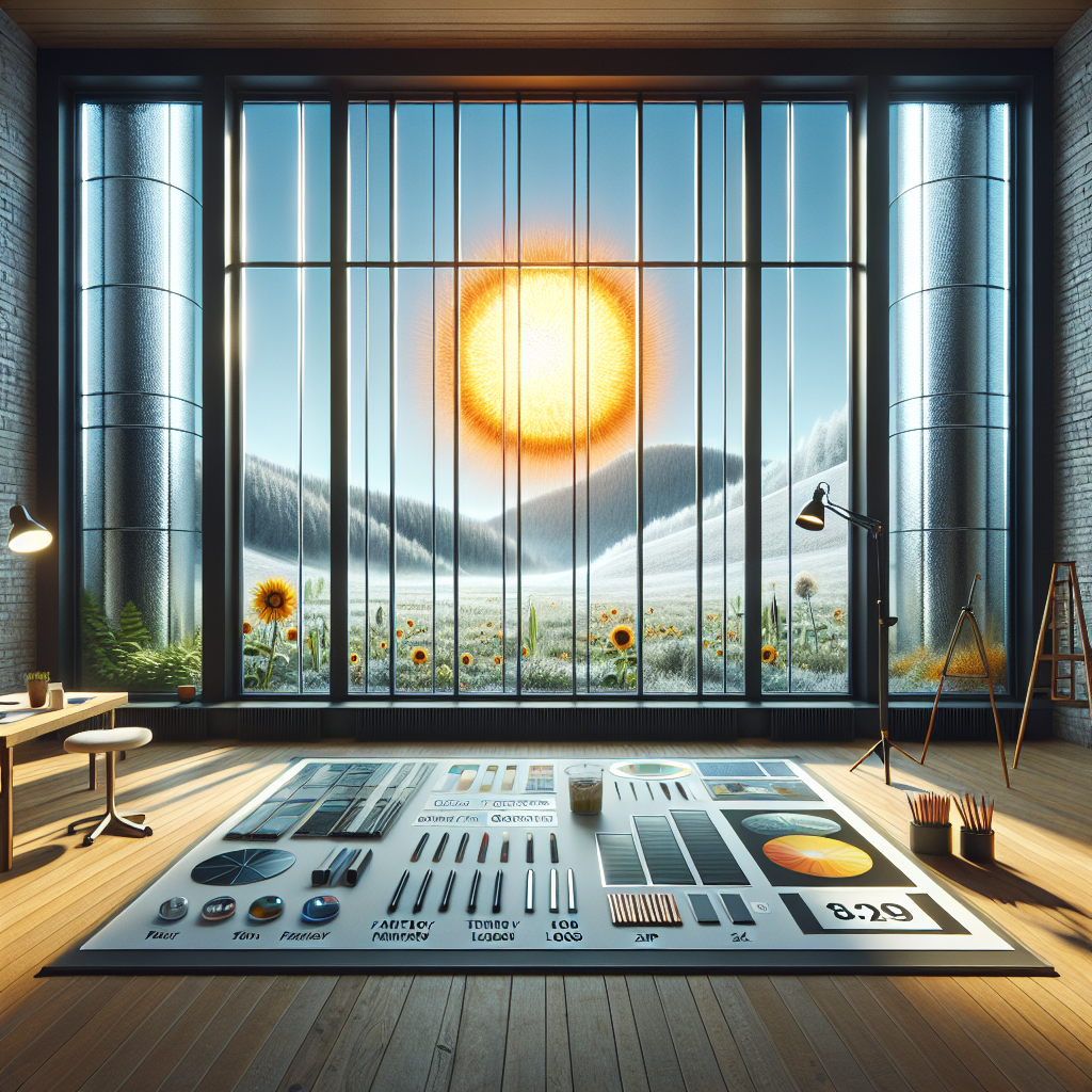 A realistic glass installation featuring tempered glass and silicone seams.