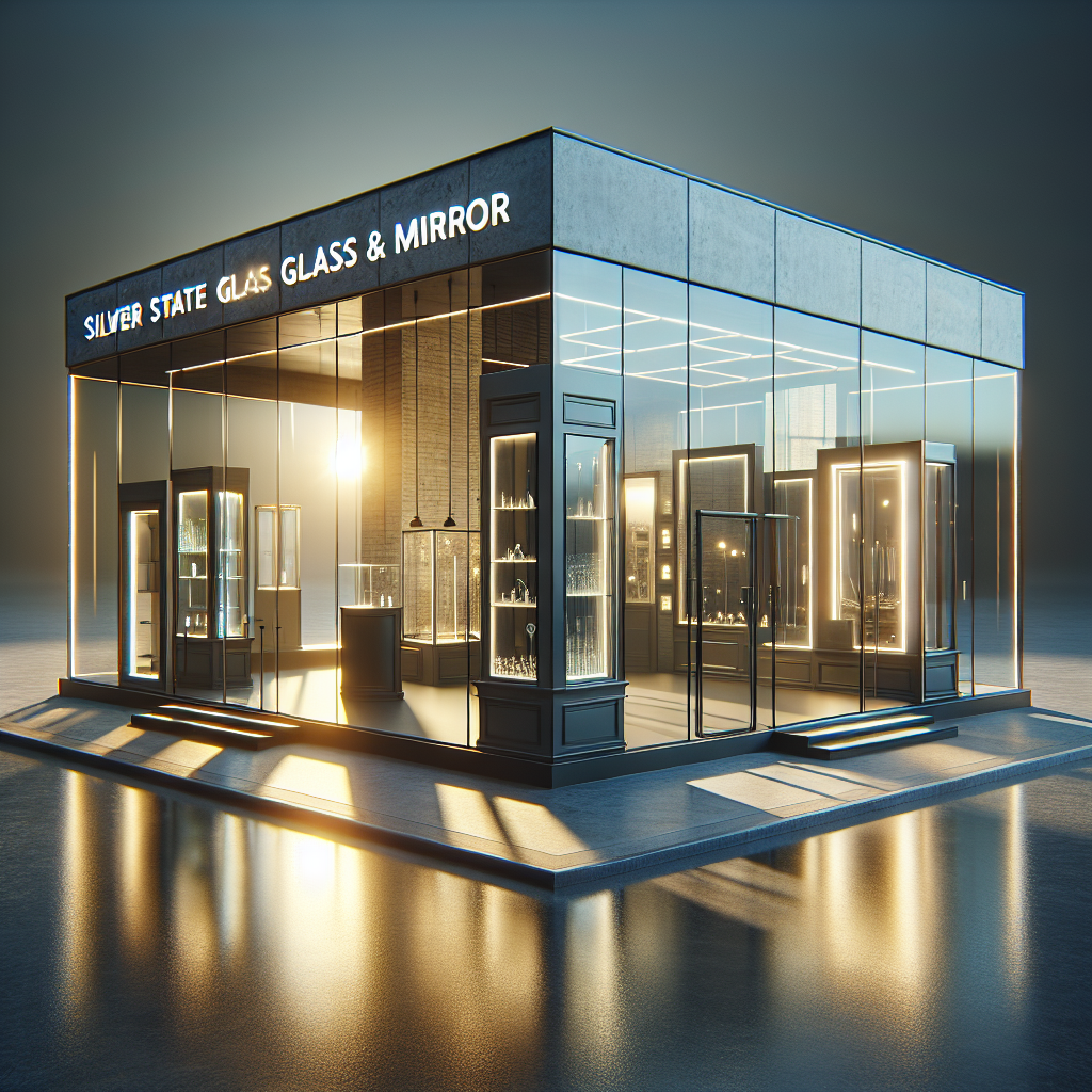 Photo-realistic glass installation with aluminum frame and tempered glass for storefronts, gyms, showers, and more.