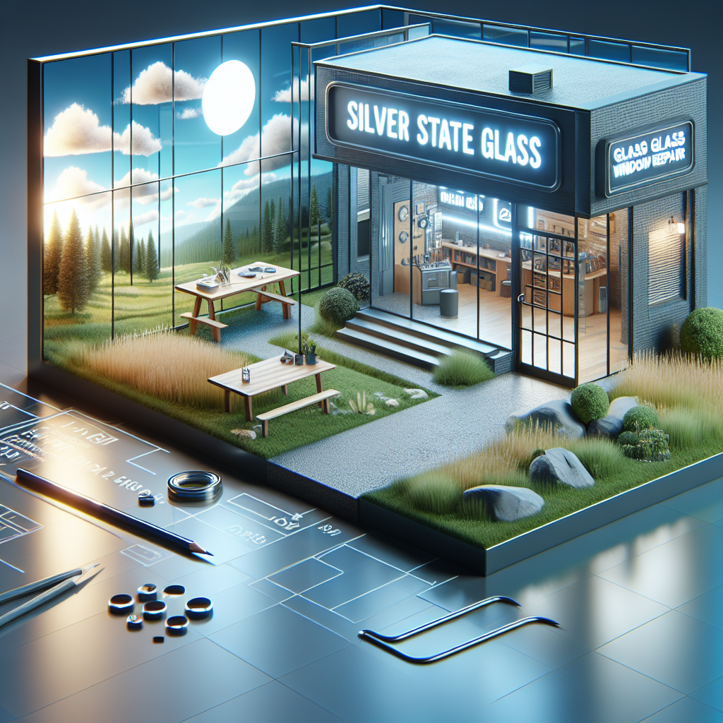 Photo-realistic glass installation with aluminum frame and silicone seams for storefronts, gym showers, and wine room enclosures in Las Vegas.