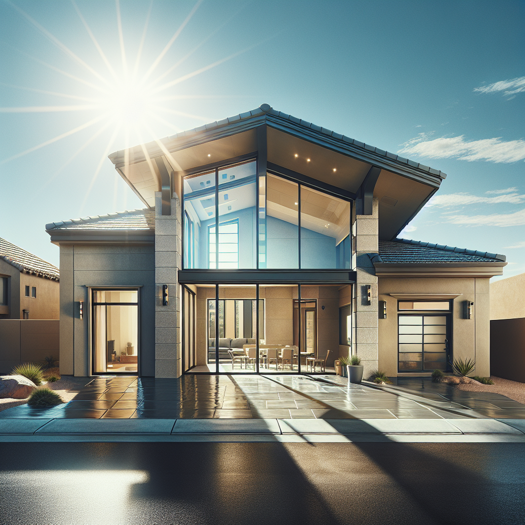 Realistic sun-resistant glass installation reflecting natural light in a modern gym.