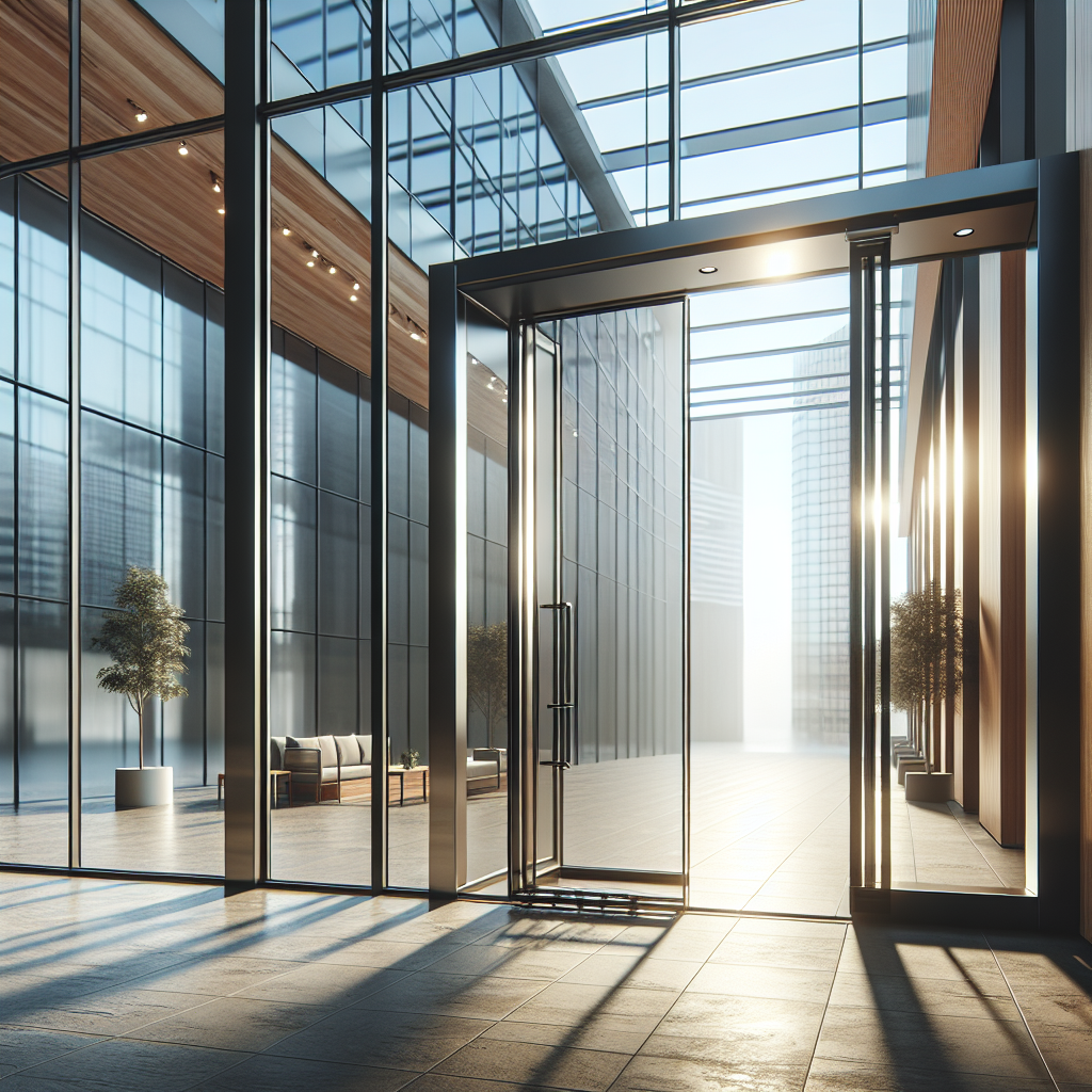 =Commercial glass door replacement in 89102 area: cracked and outdated glass doors replaced with modern, durable designs.