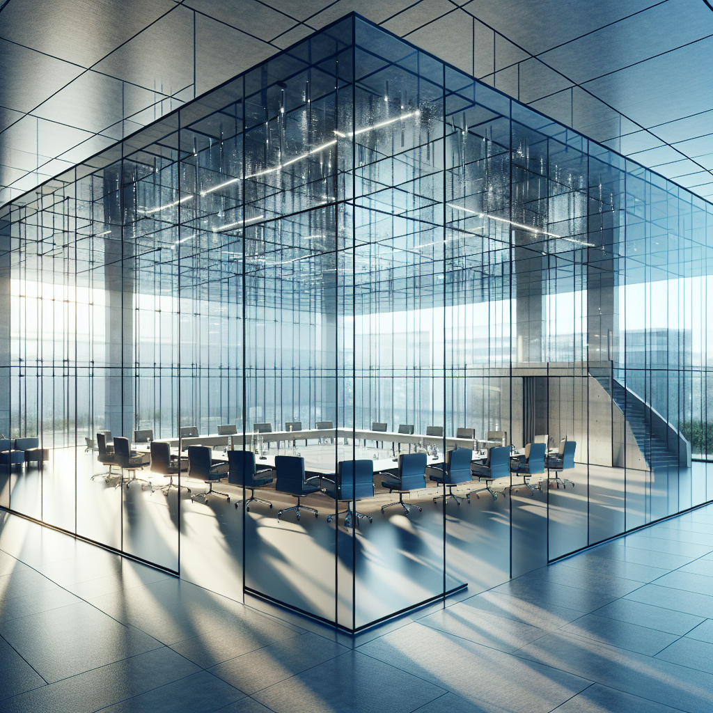 =Glass conference room design and installation services offered by Silver State Glass & Mirror.