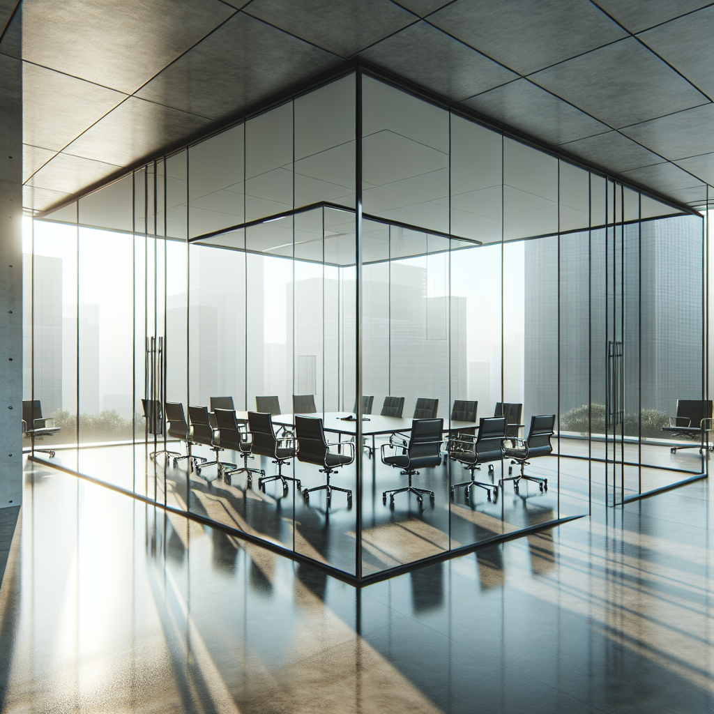 =Glass conference room design and installation with acoustic, thermal, and customizable options.