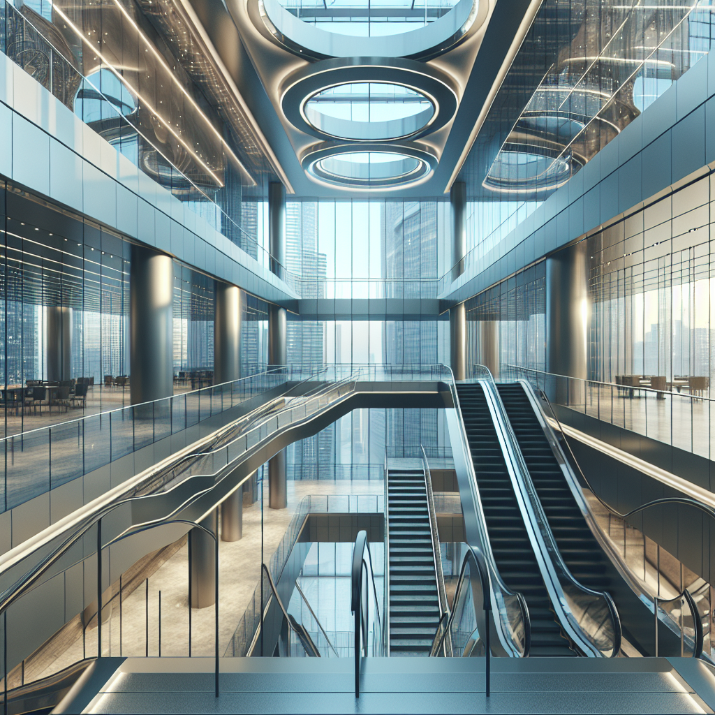 =Glass handrail installation in commercial buildings.