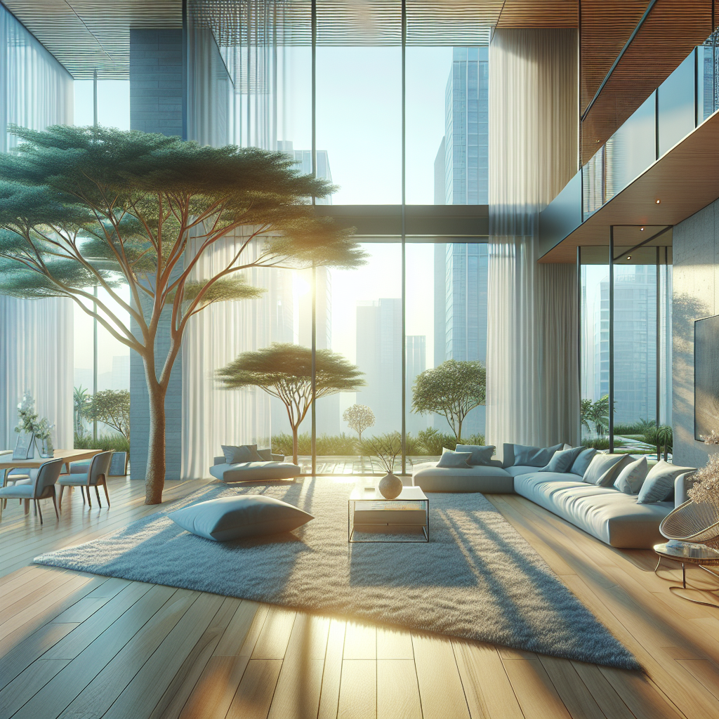 =Energy-efficient tinted glass in a home.