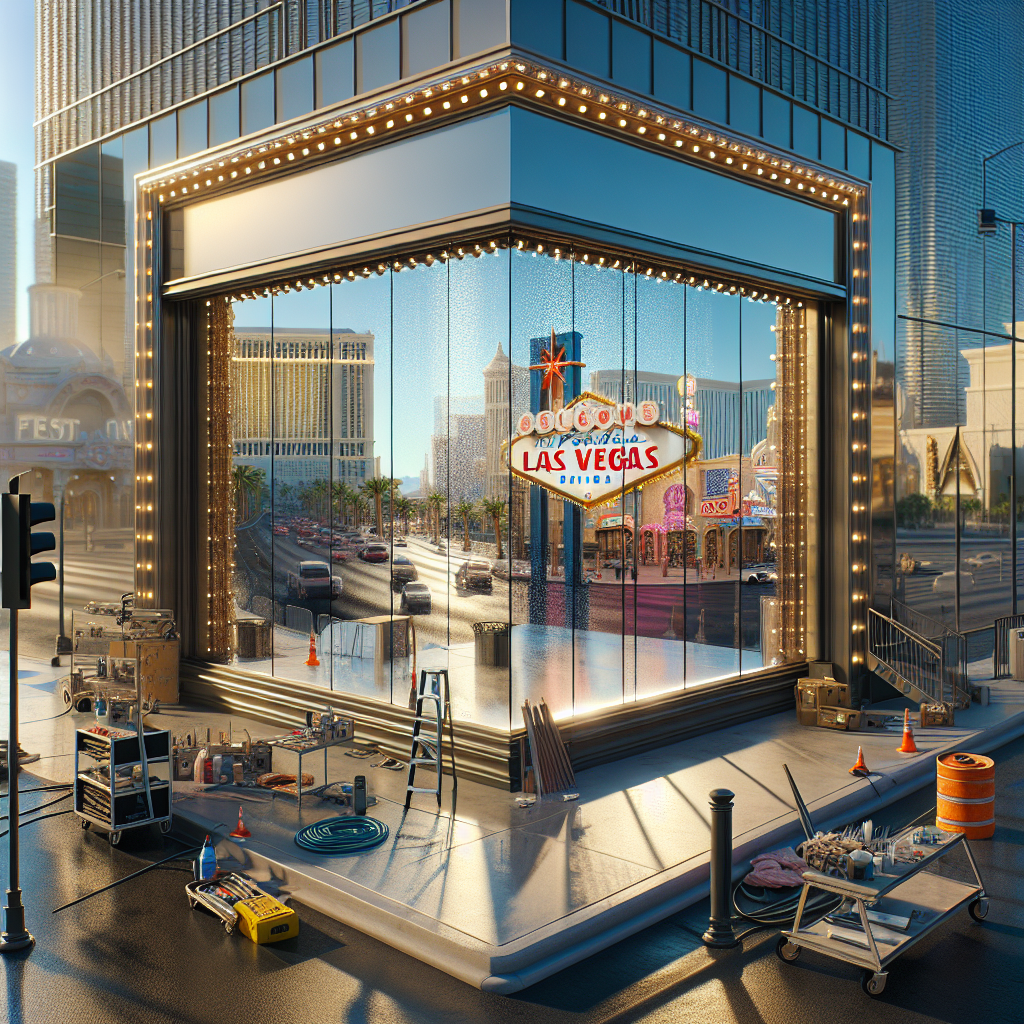 Photo-realistic glass installation with tempered glass, silicone seams, and aluminum frame, capturing lifelike reflections and light.