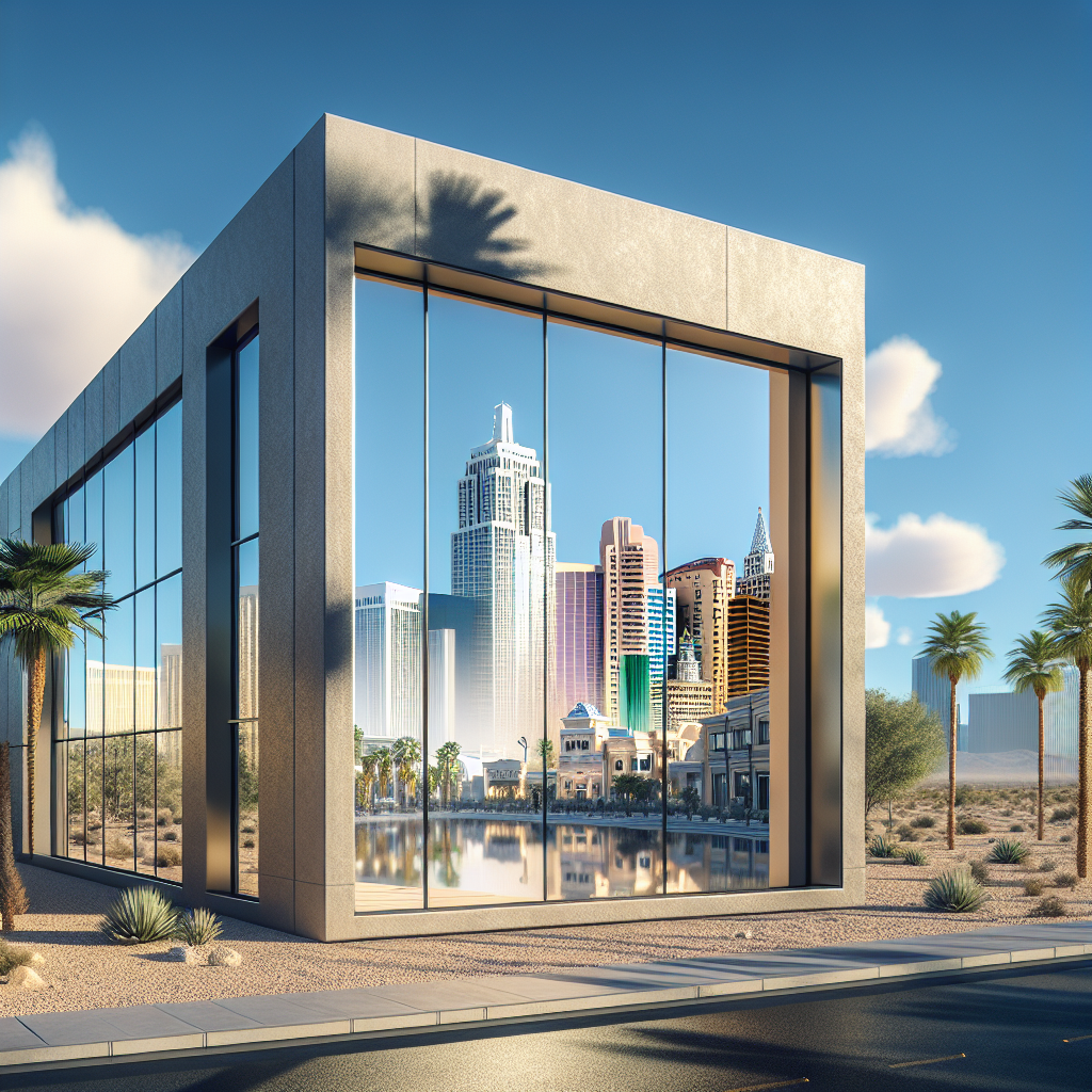 "Realistic glass installation in a modern storefront"