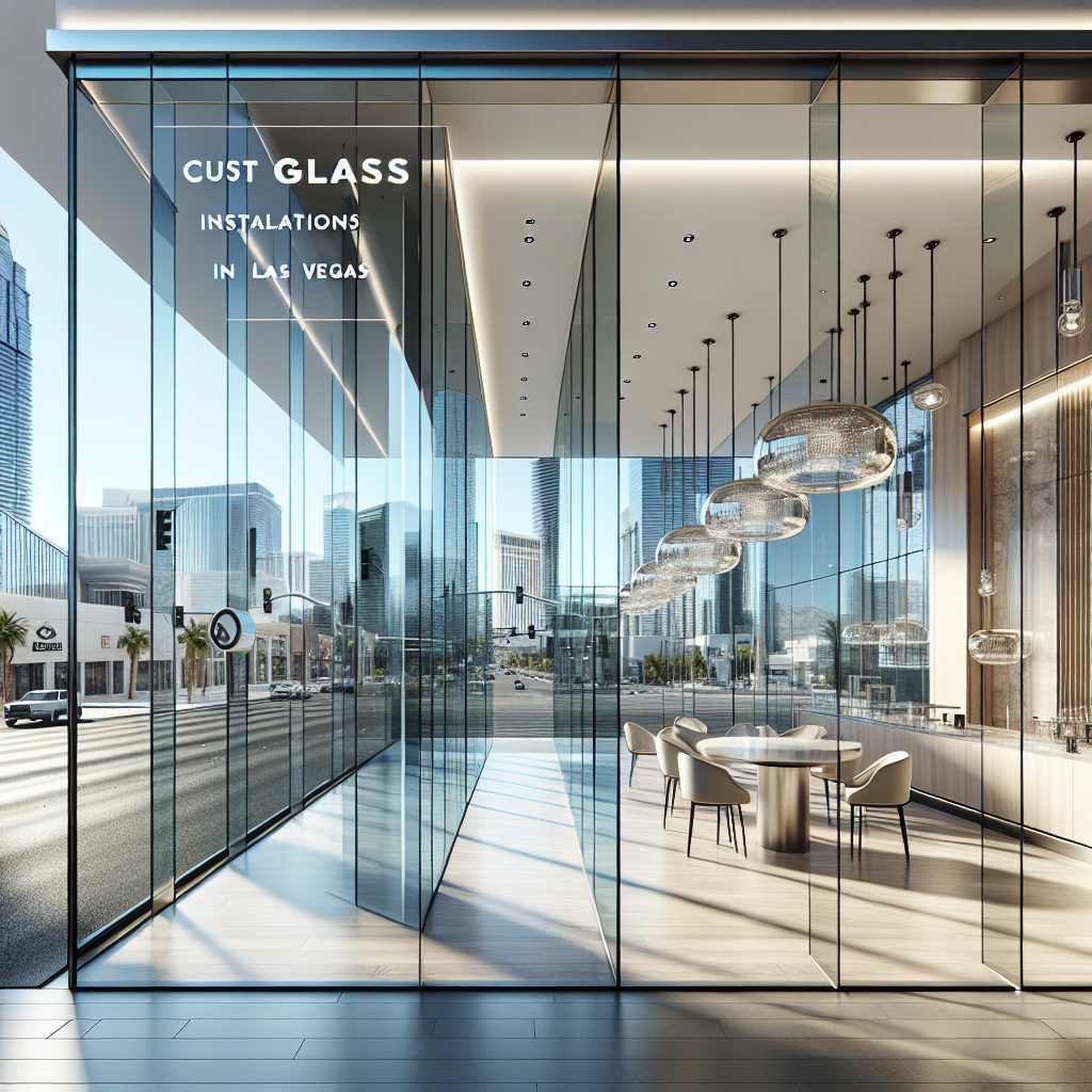Modern custom glass storefront in Las Vegas