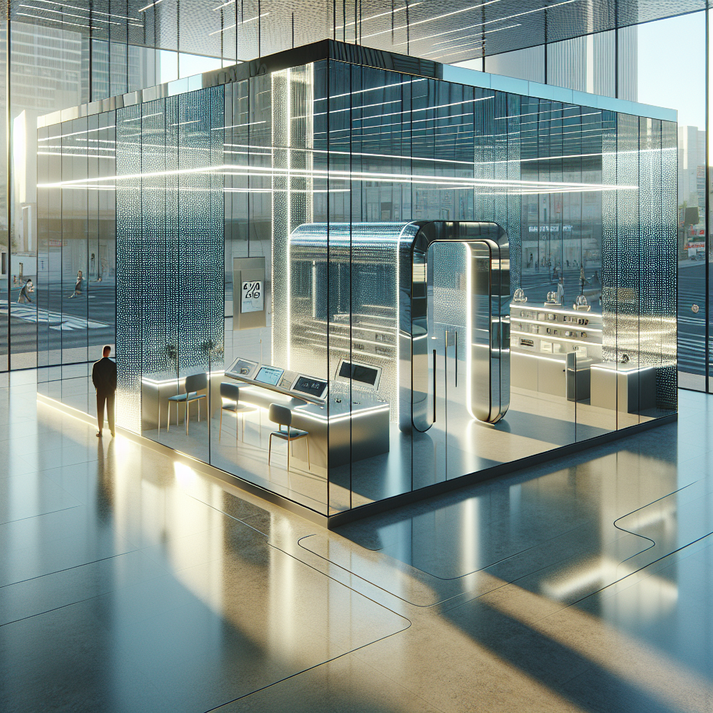 Photo-realistic glass installation with reflections and natural lighting, enhancing storefront aesthetics and energy efficiency.