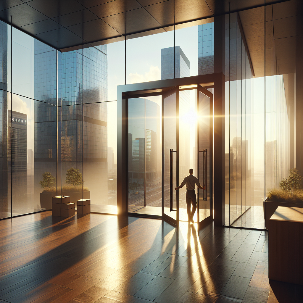 =Glass door replacement showing modern, energy-efficient design.