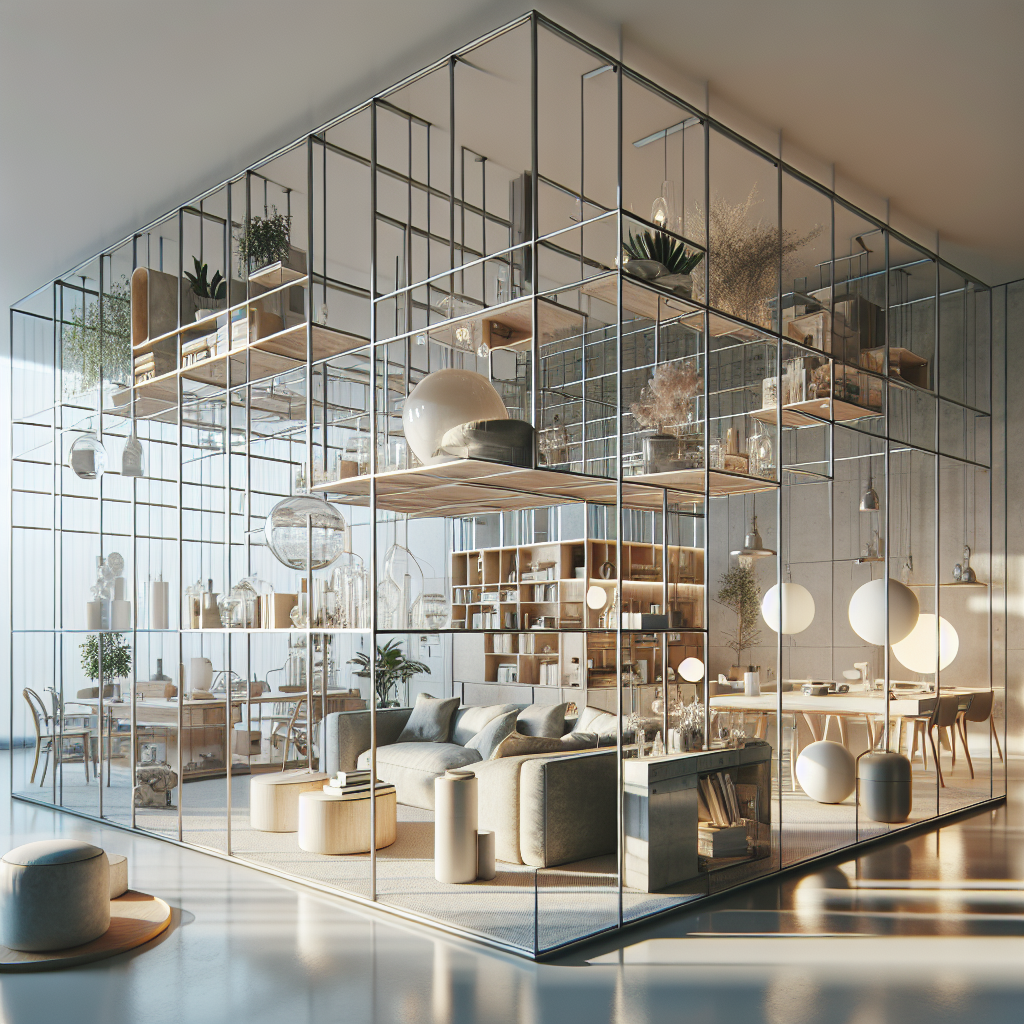 =Glass shelf brackets with polished chrome finish on glass shelves.