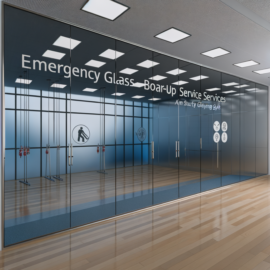 =An image of shattered glass being boarded up for emergency services in 89002.
