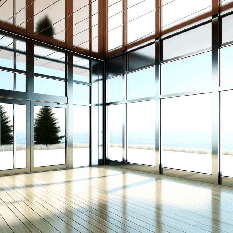 =Thermal insulated windows with three glass layers and warm-edge spacers.