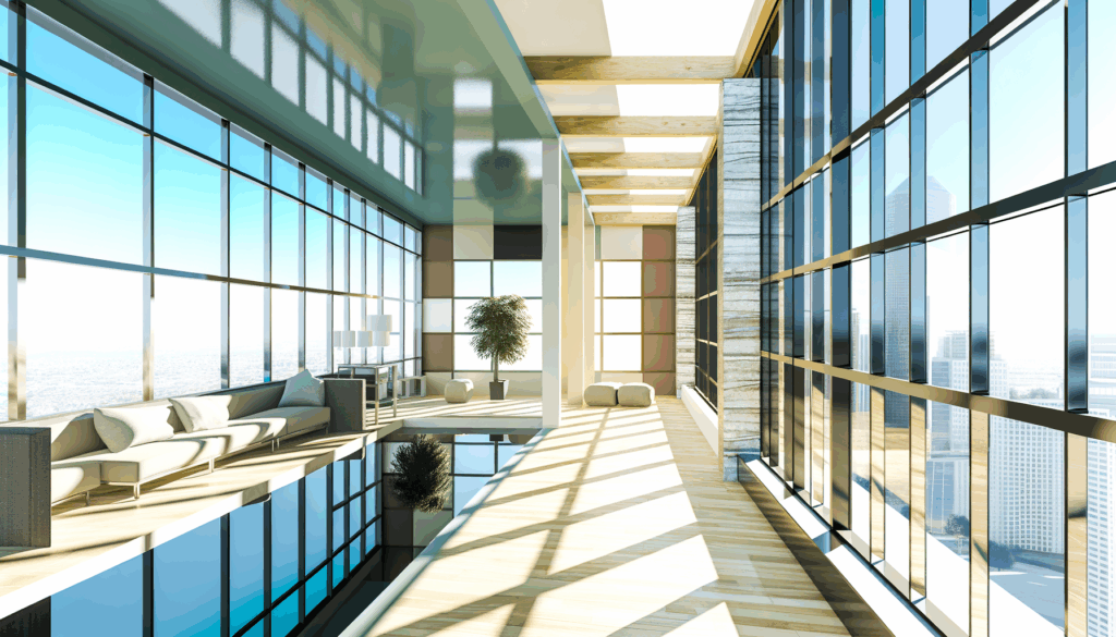 =Glass sunroom with natural light and panoramic views.