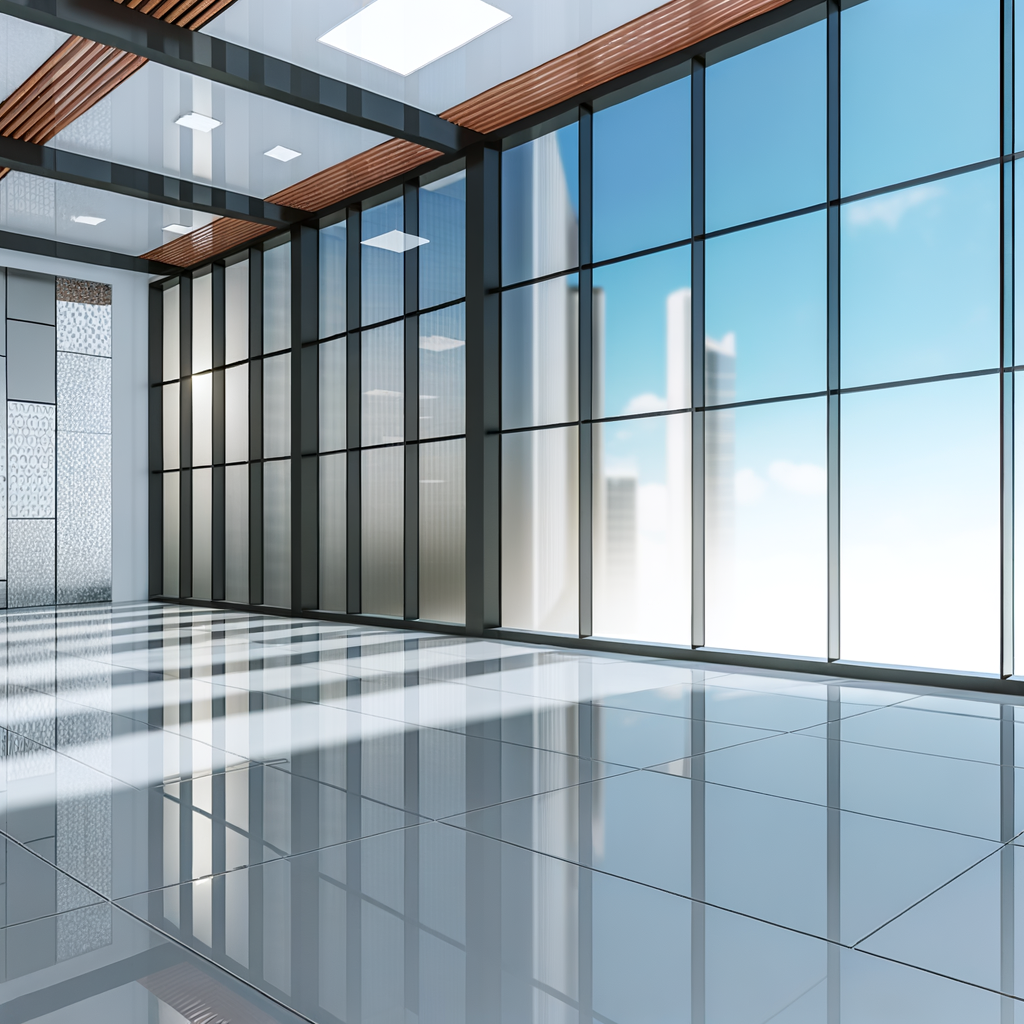 =Heat-blocking window film being installed on a window.