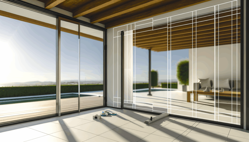 =Glass patio door with seal damage featured in Silver State Glass & Mirror's introduction.