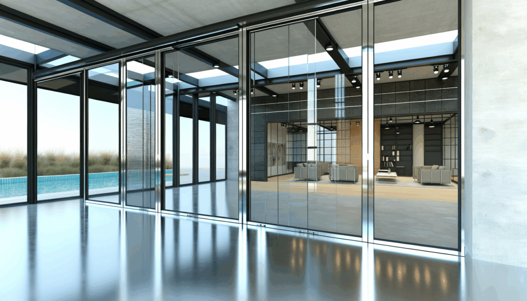 =Residential glass screen replacement with cracks and chips.