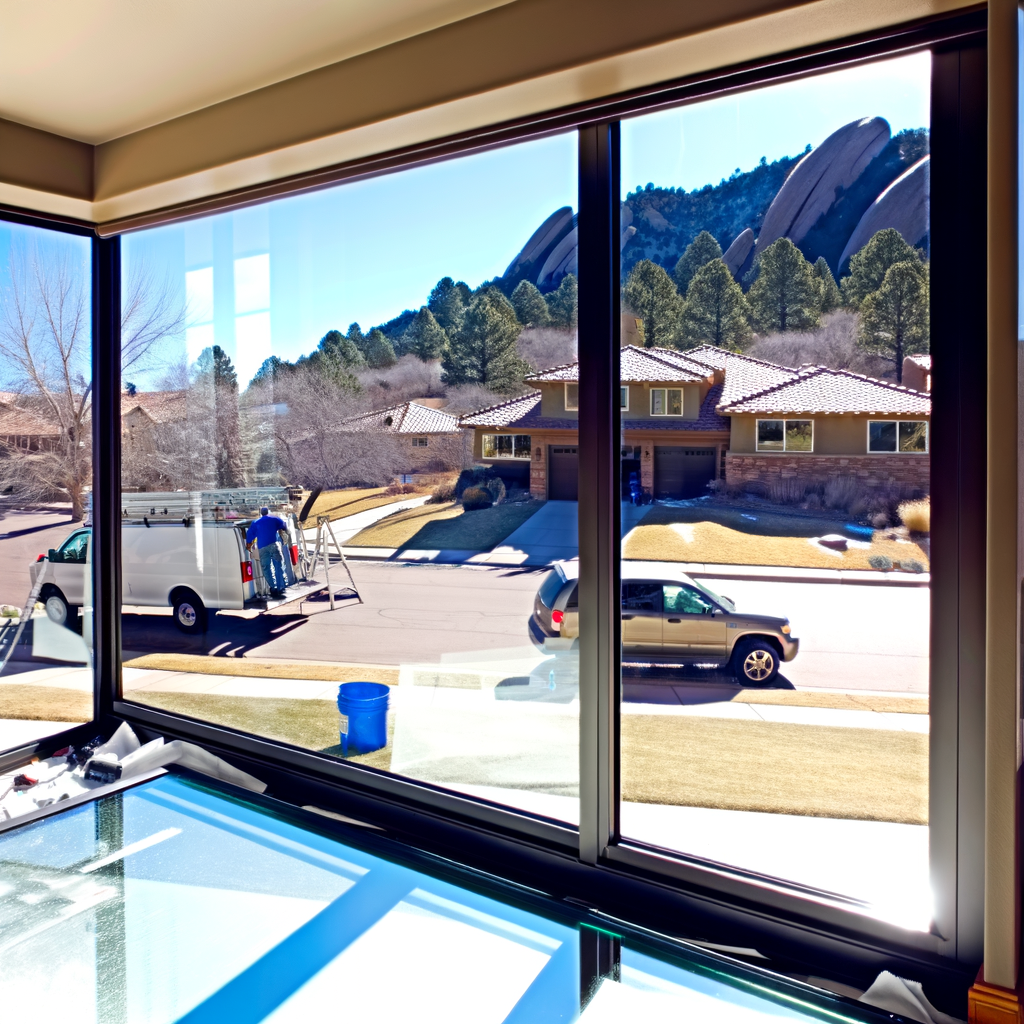 =Residential window glass repair services in action, restoring clarity and efficiency.