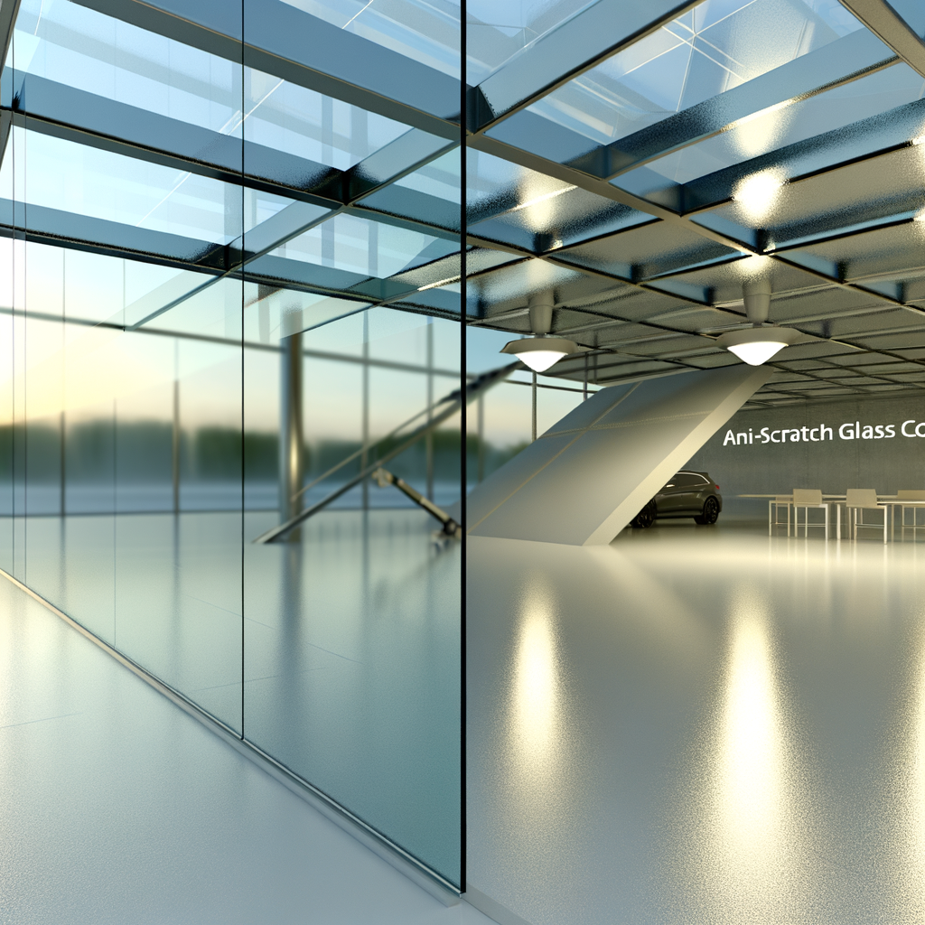 =Transparent anti-scratch glass coating on a window.