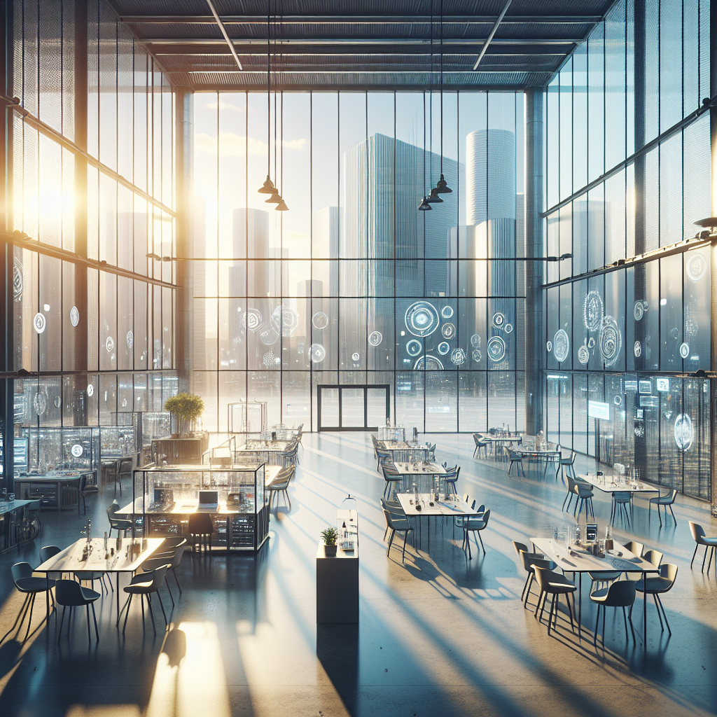 =Abstract image of laminated security glass panels.