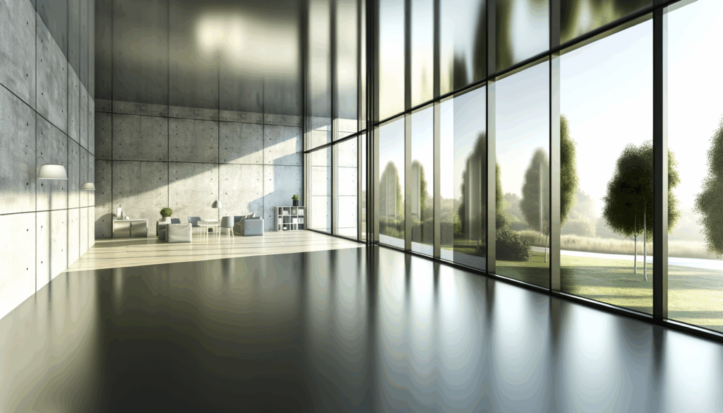=Smart glass window demonstration with remote control.