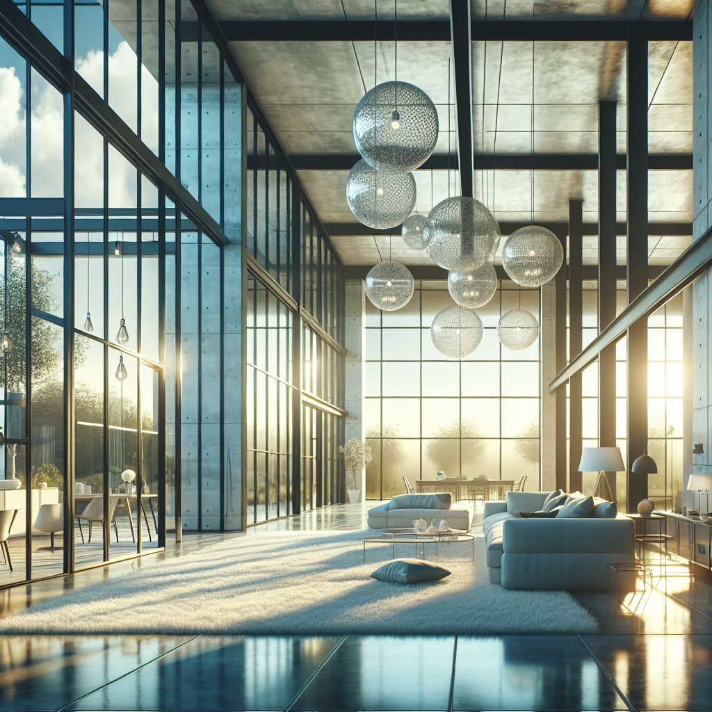 =Smart Glass Windows in modern office setting.