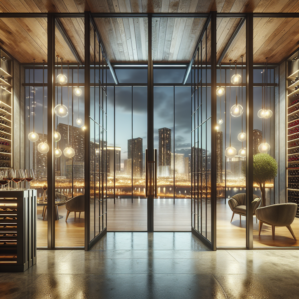 =Glass wine room door installation in North Las Vegas.