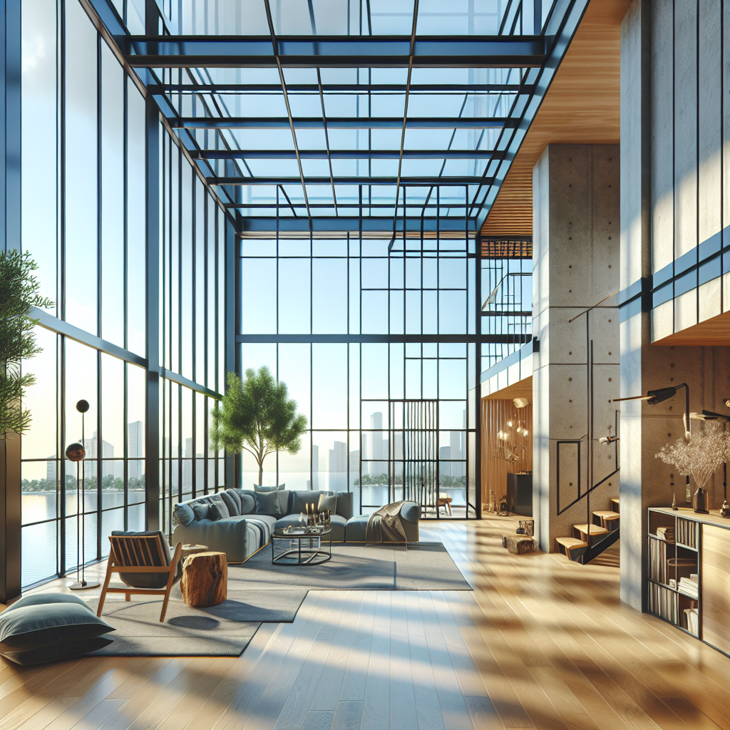 =Tinted glass windows enhancing energy efficiency, privacy, and modern design.