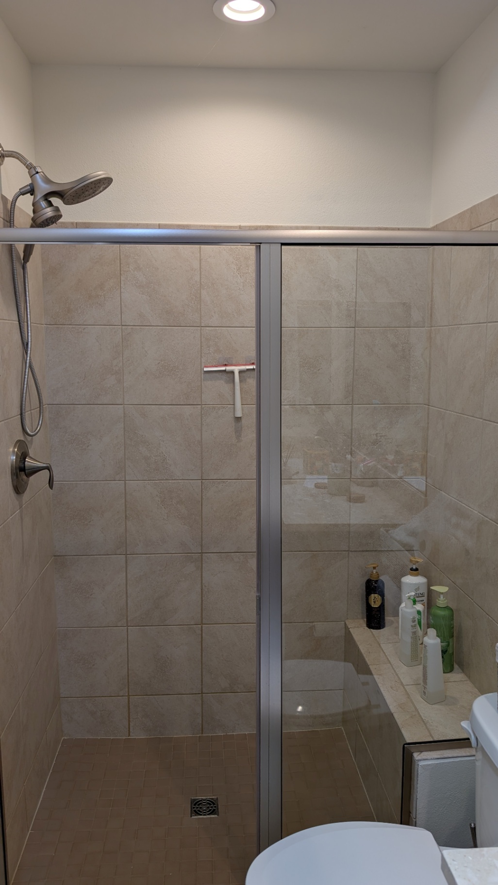 Glass Project Gallery Las Vegas 38 A framed shower enclosure in a finished bathroom
