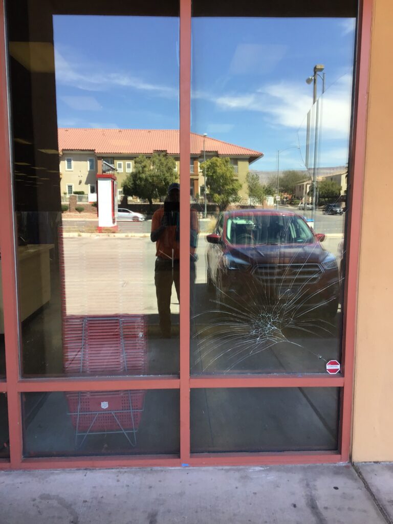 Commercial glass facade building Las Vegas