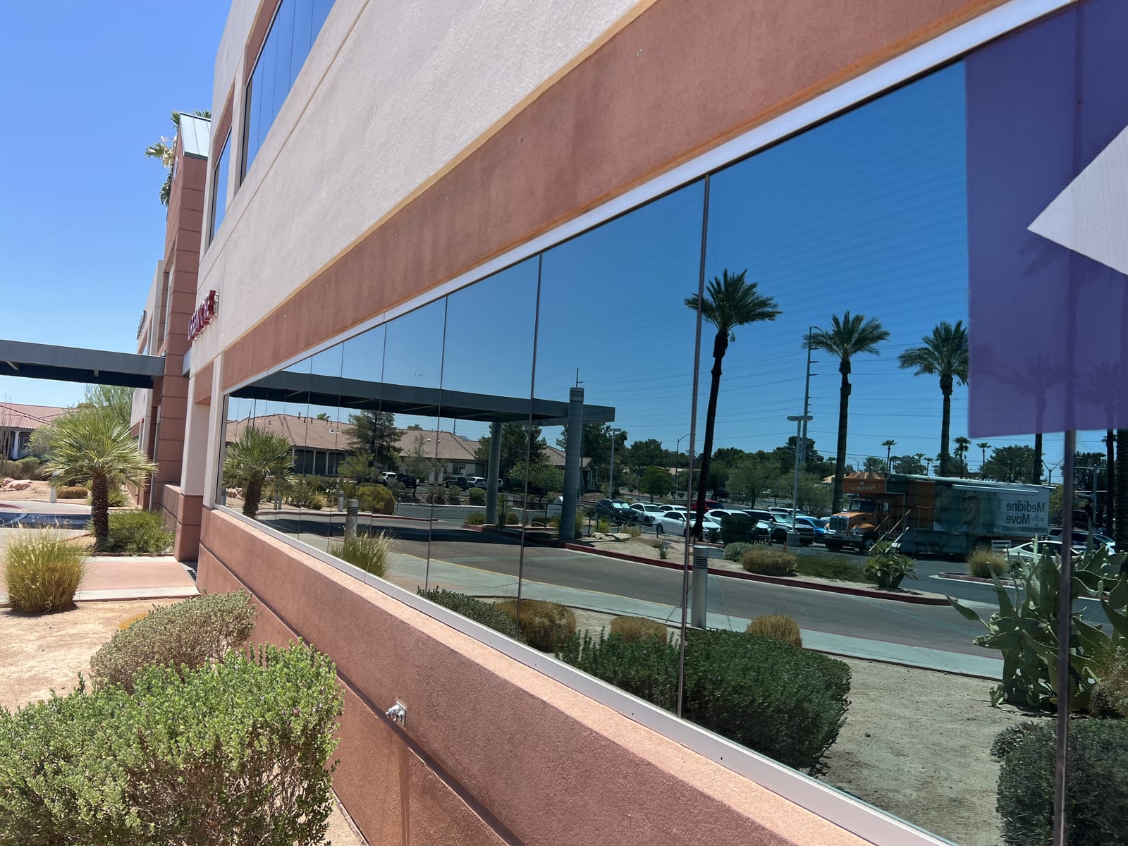 Glass Project Gallery Las Vegas 3 Reflective tinting on a commercial building