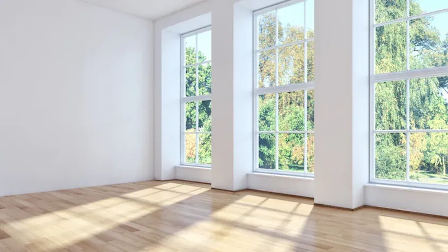 Bright Room with Large Windows