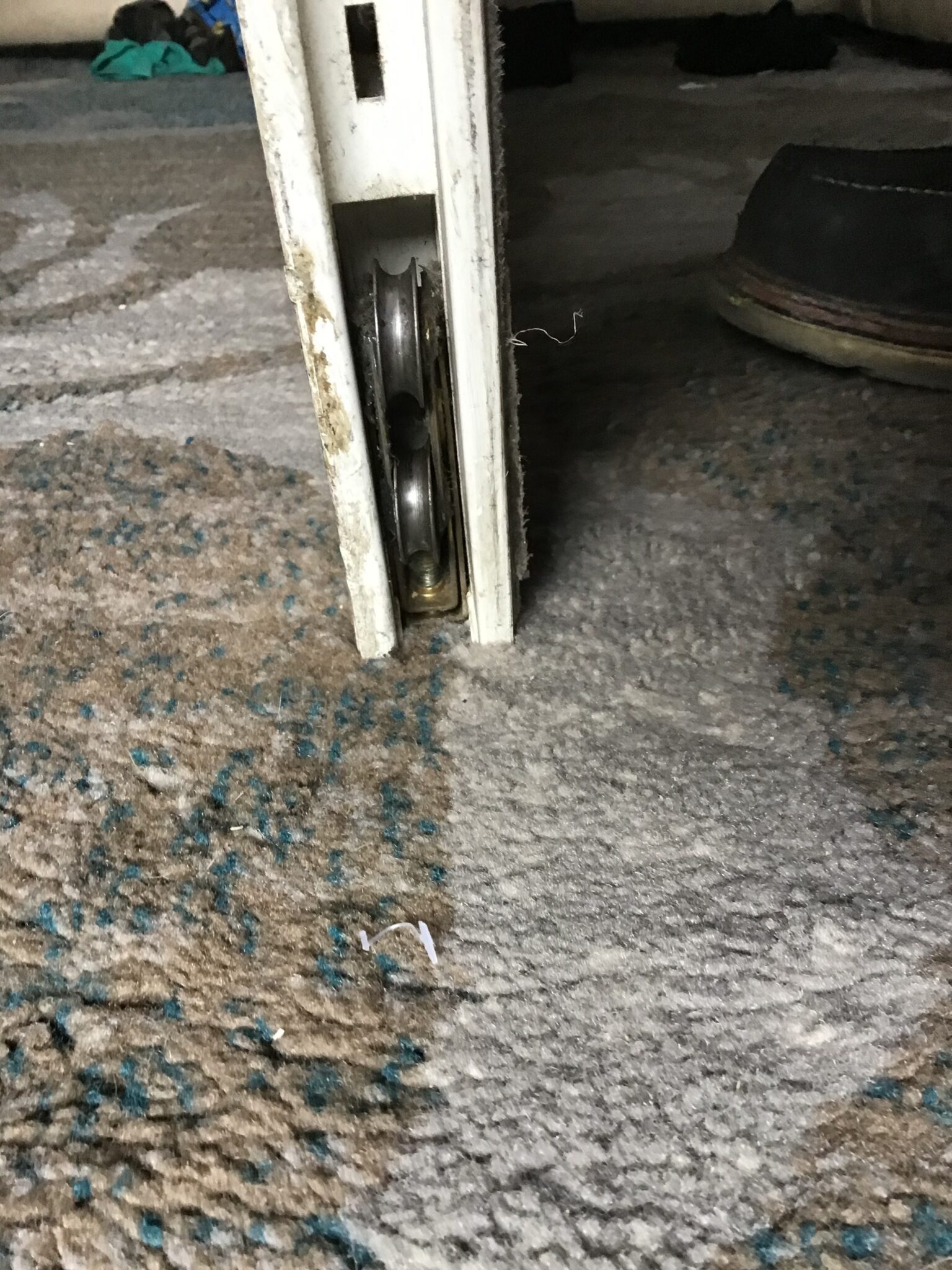 Glass Project Gallery Las Vegas 17 A patio door track cleared and ready for new rollers