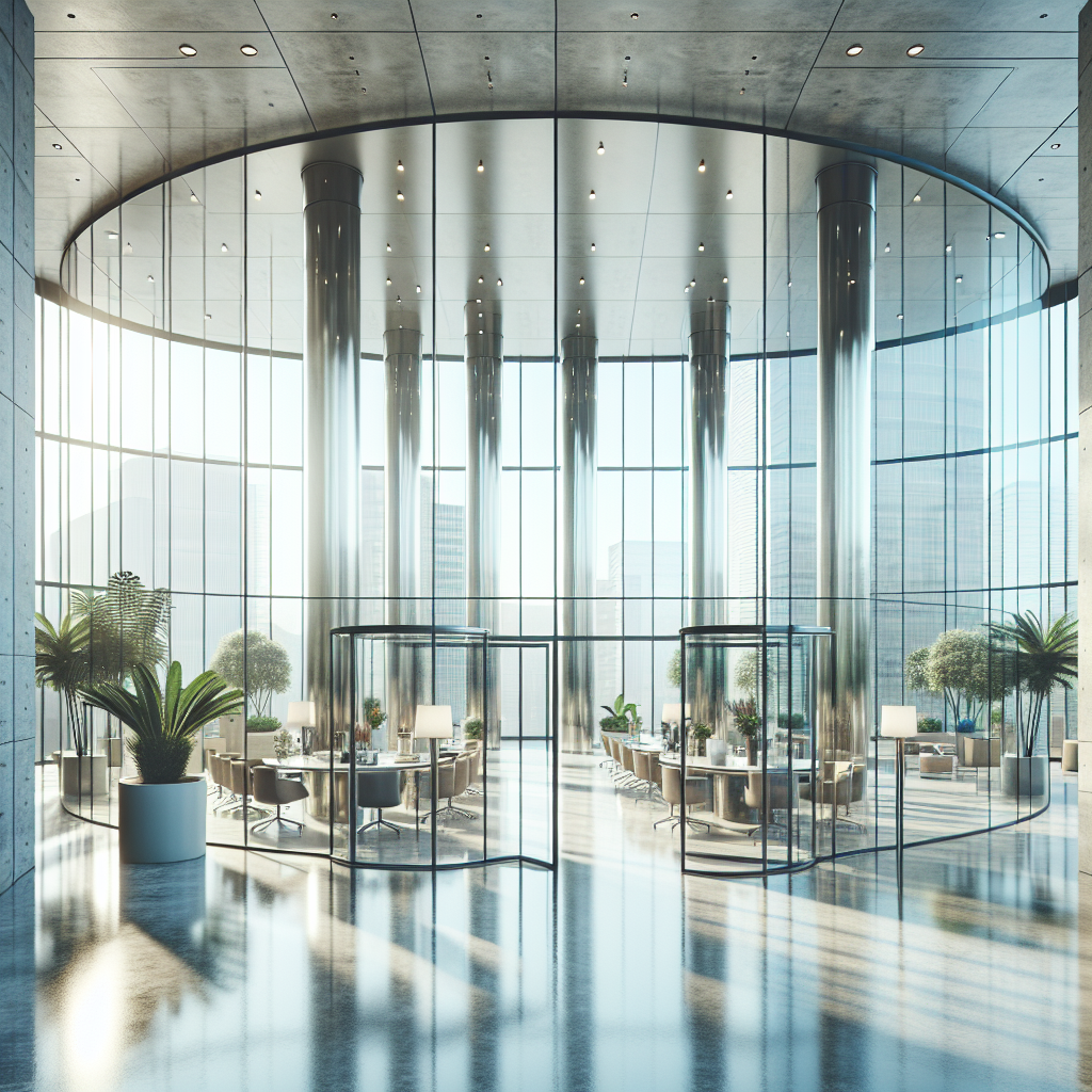 Switchable privacy glass installation in Las Vegas office by Silver State Glass